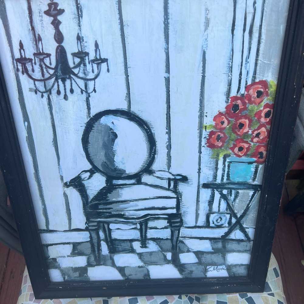 Framed art signed by the artist K Montana